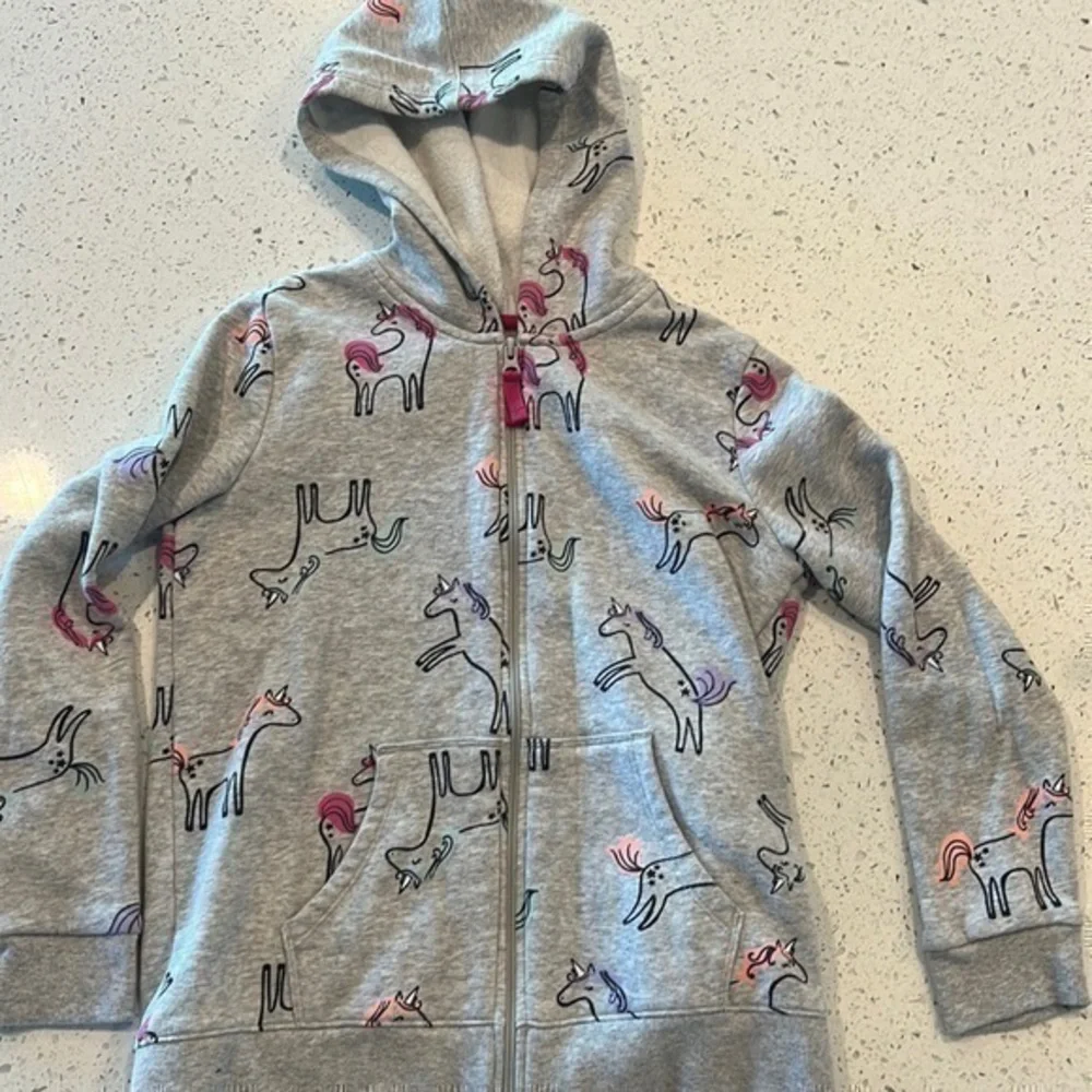 Cat & Jack Zipped Hoodie Unicorn Size L (10-12)